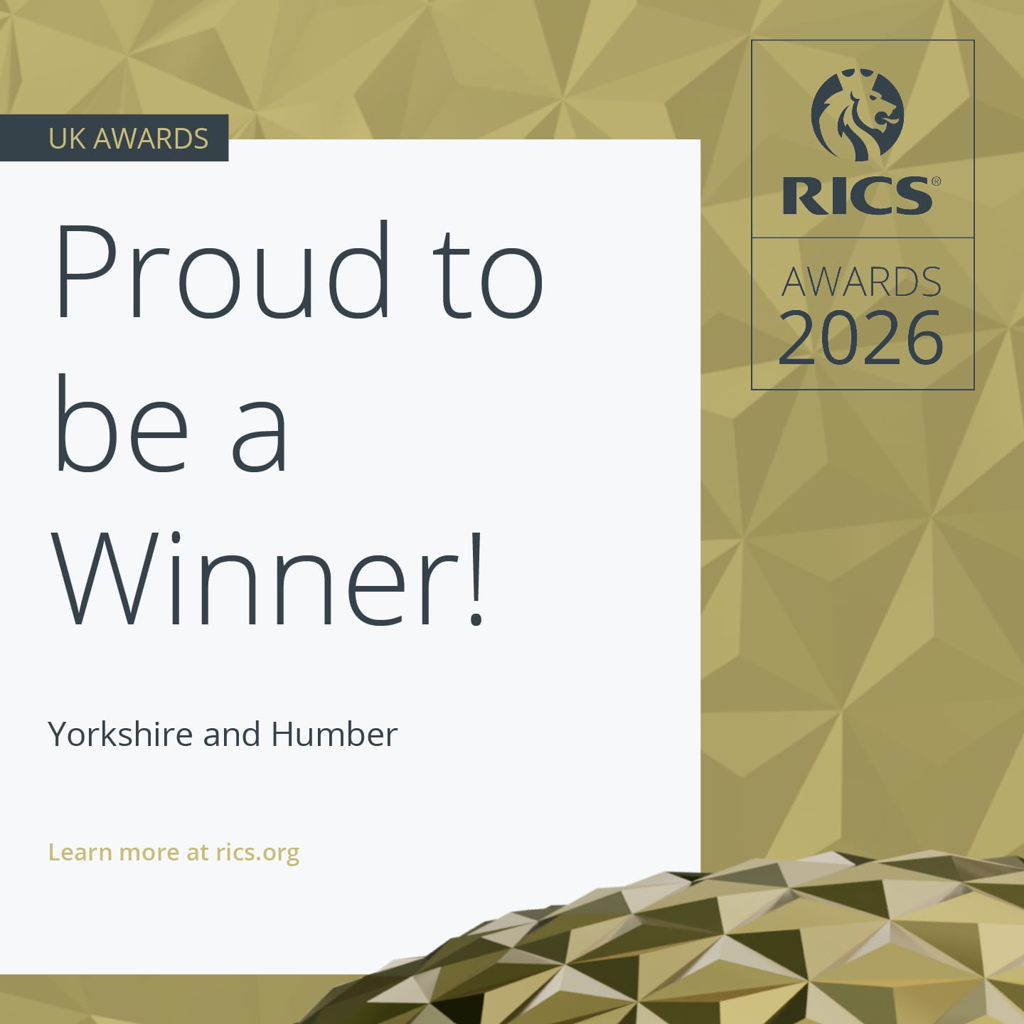 RICS Shortlist Certificate